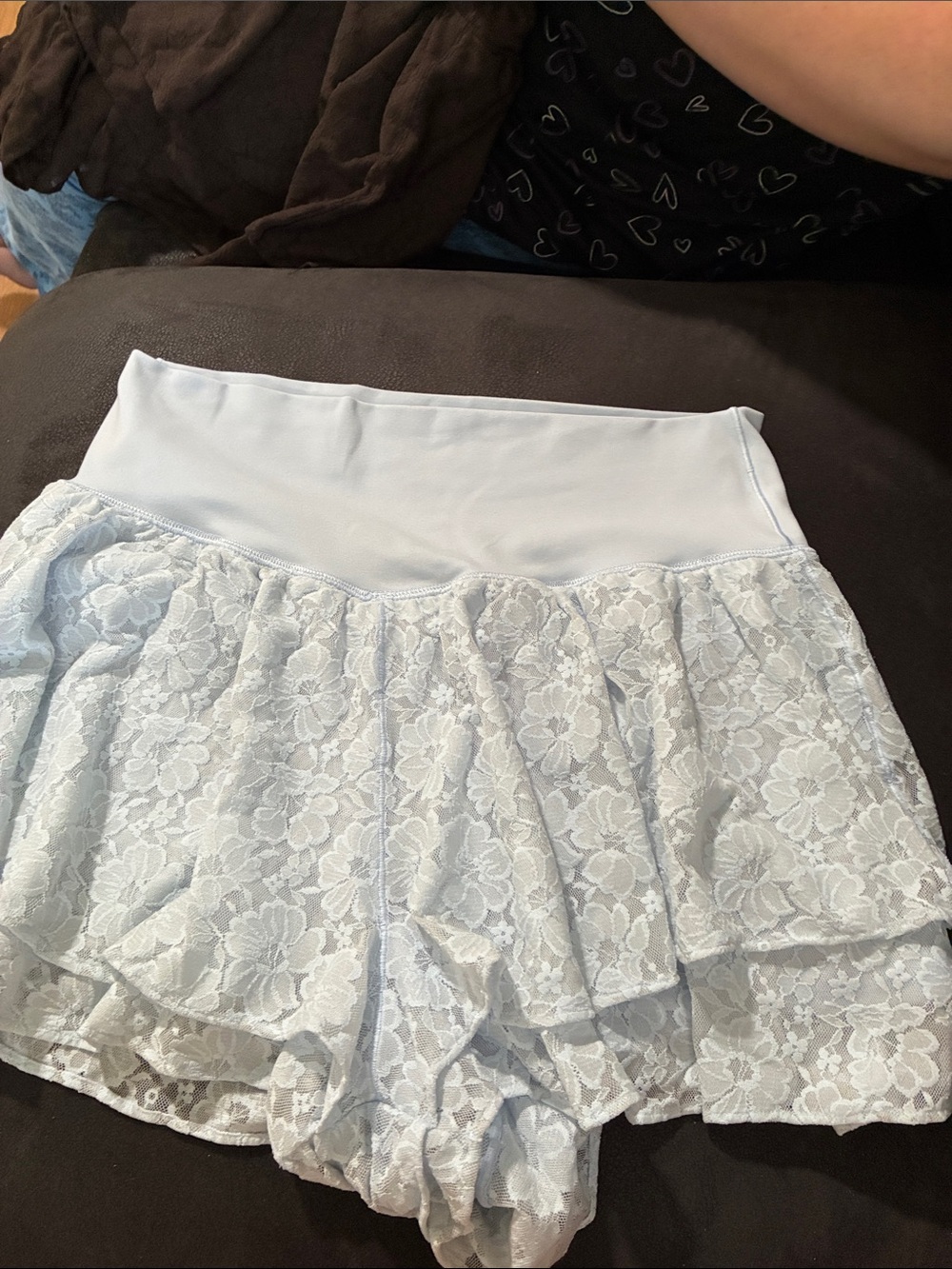 Lace Ruffle Skirted Briefs - Light Blue